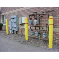 Polyethylene Bollard Covers, 6-5/8" Dia. x 52" L, Yellow PB Rental Co. Ltd.
