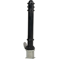 Removable Ornamental Bollards, Steel, 40" H x 4-1/2" W, Black PB Rental Co. Ltd.