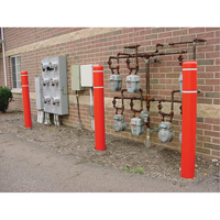 Polyethylene Bollard Covers, 6-5/8" Dia. x 52" L, Red PB Rental Co. Ltd.