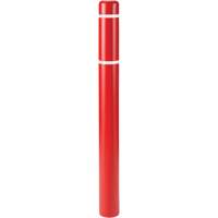 Polyethylene Bollard Covers, 6-5/8" Dia. x 52" L, Red PB Rental Co. Ltd.