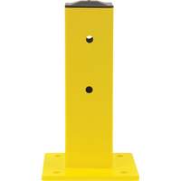 Single Guard Rail Post, Steel, 5" L x 17" H, Safety Yellow PB Rental Co. Ltd.