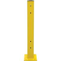 Double Guard Rail Post, Steel, 5" L x 44" H, Safety Yellow PB Rental Co. Ltd.