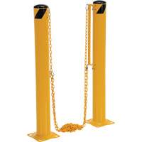 Dock Chain Barrier Bollard System, Steel, 42" H x 6-5/8" W, Yellow PB Rental Co. Ltd.