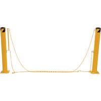 Dock Chain Barrier Bollard System, Steel, 42" H x 6-5/8" W, Yellow PB Rental Co. Ltd.