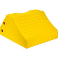 Cale de roue robustes, Ur&eacute;thane, Jaune, 15-1/2" la x 17-7/10" p x 10" h PB Rental Co. Ltd.