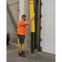 Polyethylene Bollard Cover, 6-5/8" Dia. x 52" L, Red/Yellow PB Rental Co. Ltd.