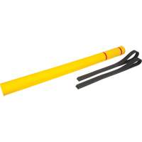 Capuchon en poly&eacute;thyl&egrave;ne pour borne de protection, 4-1/2" dia. x 64" l, Rouge/Jaune PB Rental Co. Ltd.