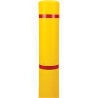 Capuchon en poly&eacute;thyl&egrave;ne pour borne de protection, 4-1/2" dia. x 64" l, Rouge/Jaune PB Rental Co. Ltd.