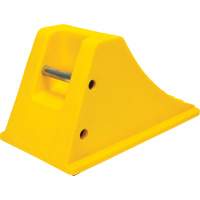 Wheel Chocks with Rubber Tread, Polyurethane, Yellow, 11-1/4" W x 21" D x 12-1/4" H PB Rental Co. Ltd.