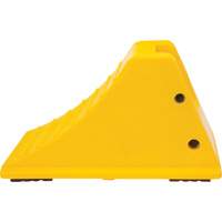 Wheel Chocks with Rubber Tread, Polyurethane, Yellow, 11-1/4" W x 21" D x 12-1/4" H PB Rental Co. Ltd.