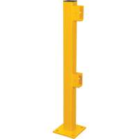 Poteau d'extr&eacute;mit&eacute; pour garde-corps l&eacute;gers, Acier, 42" h, Jaune s&eacute;curit&eacute; OSHA PB Rental Co. Ltd.