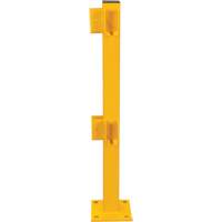 Poteau de coin pour garde-corps l&eacute;gers, Acier, 42" h, Jaune s&eacute;curit&eacute; OSHA PB Rental Co. Ltd.