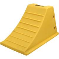 75 Ton Large Equipment Wheel Chock with Grip Pads, Urethane, Yellow PB Rental Co. Ltd.