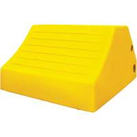 165 Ton Large Equipment Wheel Chock with Handle & Hole, Urethane, Yellow PB Rental Co. Ltd.