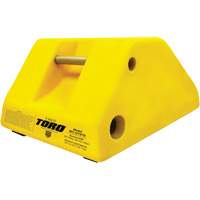 255 Ton Large Equipment Wheel Chock with Handle & Hole, Urethane, Yellow PB Rental Co. Ltd.
