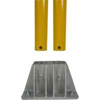 Safety Gate Railing, Steel, 60" L x 42" H, Yellow PB Rental Co. Ltd.