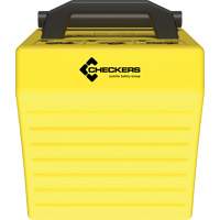 Checkers Safety Heavy-Duty Ultra Class Mining Wheel Chock, HDPE, Yellow, 14-1/2" W x 17-1/2" D x 16" H PB Rental Co. Ltd.