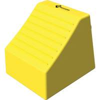Checkers Safety Heavy-Duty Ultra Class Mining Wheel Chock without Bracket, HDPE, Yellow, 14-1/2" W x 17-1/2" D x 16" H PB Rental Co. Ltd.