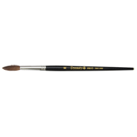 Black Pointed Bristle Artist Brush, 5.7 mm Brush Width, Camel Hair, Wood Handle PB Rental Co. Ltd.