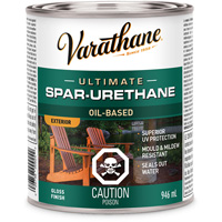 Rev&ecirc;tement &agrave; fini diamant pour bois Varathane, 946 ml, Transparent, Brillant PB Rental Co. Ltd.