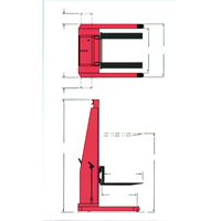 Gerbeur hydraulique, Fonctionnement &eacute;lectrique, Capacit&eacute; 1500 lb, Lev&eacute;e max 60" PB Rental Co. Ltd.