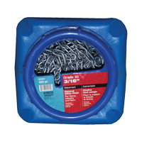 Chaînes galvanis&eacute;es par immersion &agrave; chaud, Acier au carbone, 3/16" x 150' (45,7 m) l, Calibre 30, Charge d'utilisation 630 lb (0,315 tonnes) PB Rental Co. Ltd.