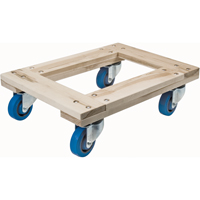 Wood Dollies - Heavy-Duty, Rubber Wheels, 1400 lbs. Capacity, 18" W x 30" D x 7" H PB Rental Co. Ltd.