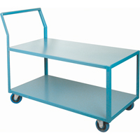Heavy-Duty Low Profile Shop Carts, 2 Tiers, 24" W x 48" D x 40" H, 1200 lbs. Cap. PB Rental Co. Ltd.