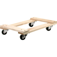 Wood Dollies - Medium-Duty, Polyolefin Wheels, 900 lbs. Capacity, 18" W x 30" D x 7" H PB Rental Co. Ltd.