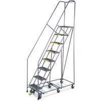 &eacute;chelles Pivotantes A/Roulettes Au Centre, 9 marches, Largeur de la marche 24", Hauteur de la plateforme 90", Acier PB Rental Co. Ltd.