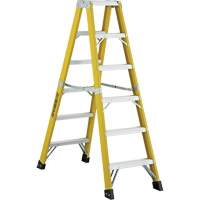 6600 Series Industrial Heavy-Duty 2-Way Stepladders, Fibreglass, 300 lbs. Capacity, 6' PB Rental Co. Ltd.