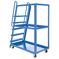 Chariot &agrave; cueillette, Acier, 27-7/8" la x 56-1/8" p, 3 tablettes, Capacit&eacute; 1000 lb PB Rental Co. Ltd.