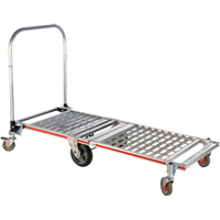 Chariot &agrave; plateforme repliable &agrave; six roues, Aluminium, 1550 lb, 61-7/8" lo x 23-1/4" la, Hauteur 39" PB Rental Co. Ltd.