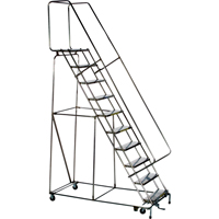 &eacute;chelles roulantes &agrave; marche verrouillable, 5 marches, Largeur de la marche 24", Hauteur de la plateforme 50", Acier inoxydable PB Rental Co. Ltd.