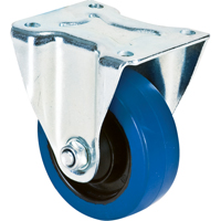 Blue Caster, Rigid, 4" (101.6 mm), Rubber, 350 lbs. (158.8 kg.) PB Rental Co. Ltd.
