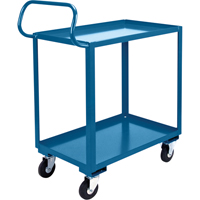 Chariot ergonomique &agrave; tablettes, 800 lb Capacit&eacute;, Acier, 20" la x 37" ha x 32" p, Bordure vers le haut PB Rental Co. Ltd.