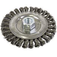 Standard Face Knot Wire Wheel Threaded, 5" Dia., 0.022" Fill, 5/8"-11 Arbor, Steel PB Rental Co. Ltd.