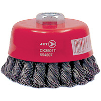 CK3501T High Performance Knot Twisted Cup Brush, 3-1/2" Dia., 0.02" Fill, 5/8"-11 Arbor, Steel PB Rental Co. Ltd.