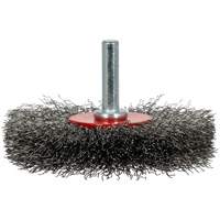 Brosse radiale &agrave; fils cr&ecirc;p&eacute;s mont&eacute; sur mandrin ER300-12, 3", Fils ,012" PB Rental Co. Ltd.