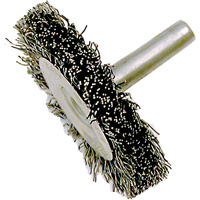 Brosse radiale &agrave; fils cr&ecirc;p&eacute;s mont&eacute; sur mandrin ER200-12, 2", Fils ,012" PB Rental Co. Ltd.