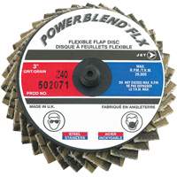 Disque &agrave; lamelles &agrave; rouler Powerblend FLX, 3" x Type R, Grain Z40, Alumine de zirconium PB Rental Co. Ltd.