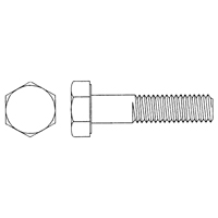 Vis d'assemblage &agrave; t&ecirc;te hexagonale, 1/2"-13 dia., 1" lo, Ordinaire, Cors&eacute;, Grade 5 PB Rental Co. Ltd.