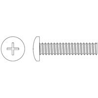 Pan Head Machine Screws, #6-32 x 1/4" L, Zinc Plated PB Rental Co. Ltd.