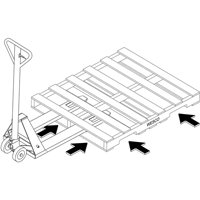 Transpalette hydraulique &agrave; 4 entr&eacute;es, 48" l x 7" la, Capacit&eacute; 4000 lb PB Rental Co. Ltd.