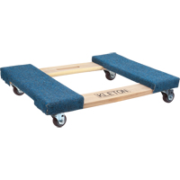 Socle roulant en bois dur &agrave; bouts avec tapis, Cadre en Bois, 18" la x 24" lo, Capacit&eacute; 900 lb PB Rental Co. Ltd.