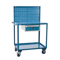 Chariots de service mobiles, 2 Tiers, 24" la x 57" h x 40" p, Capacit&eacute; 1200 lb PB Rental Co. Ltd.