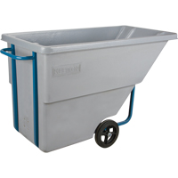 Chariot basculeur en acier, Poly&eacute;thyl&egrave;ne, 0,625 vg³, Capacit&eacute; de charge de 850 lb PB Rental Co. Ltd.