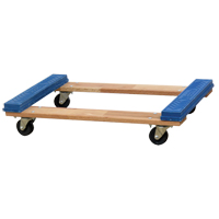Open Deck Rubber Ends Dolly, Wood Frame, 18" W x 30" D x 6" H, 900 lbs. Capacity PB Rental Co. Ltd.