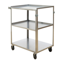 Shelf Carts, 3 Tiers, 18" W x 32" H x 27-3/8" D, 500 lbs. Capacity PB Rental Co. Ltd.