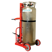 Grand chariot hydraulique HLCC-B pour bouteille de gaz liquide, Roues Polyur&eacute;thane, Base de 20" la x 20" p, 1000 lb PB Rental Co. Ltd.